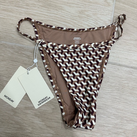 Monday Swimwear Brown Bikini Bottom - Picture 3 of 4